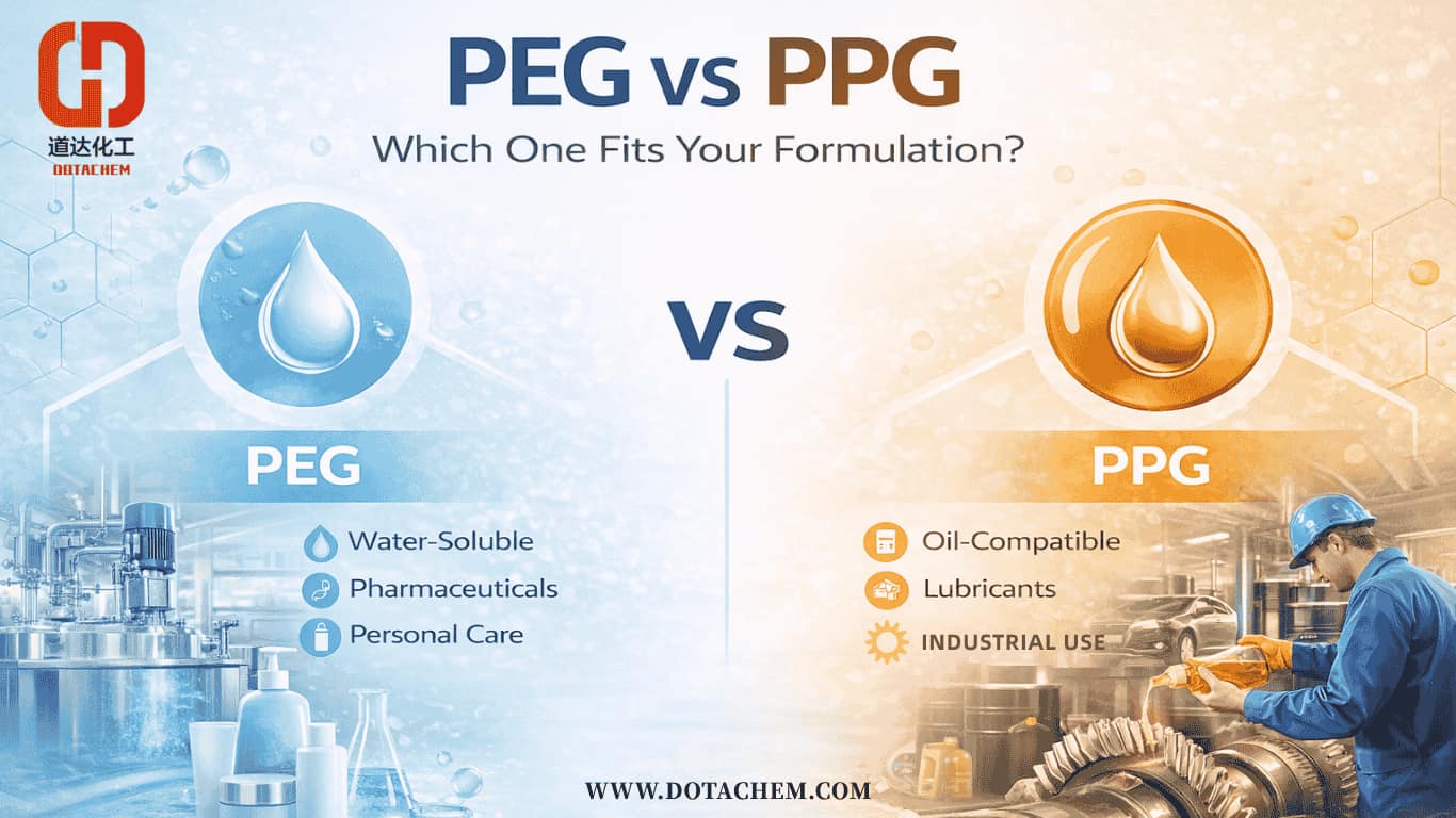 Polyethylene Glycol (PEG) বনাম Polypropylene Glycol (PPG): আপনার গঠনের জন্য কোনটি সঠিক?